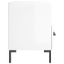 Mesita noche 2 uds madera ingeniería blanco brillo 40x35x47,5cm de vidaXL, Mesitas de noche - Ref: Foro24-827441, Precio: 64,...