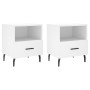 Mesitas de noche 2 uds madera ingeniería blanco 40x35x47,5 cm de vidaXL, Mesitas de noche - Ref: Foro24-827469, Precio: 83,31...
