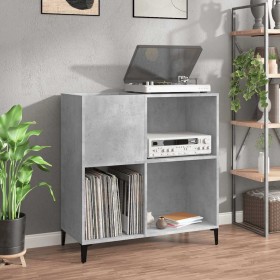 Mueble discos madera contrachapada gris hormigón 84,5x38x89 cm en Armarios y almacenamiento | Comprar online en Foru.es