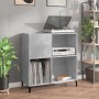 Mueble discos madera contrachapada gris hormigón 84,5x38x89 cm en Armarios y almacenamiento | Comprar online en Foru.es