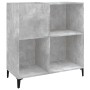 Mueble discos madera contrachapada gris hormigón 84,5x38x89 cm en Armarios y almacenamiento | Comprar online en Foru.es