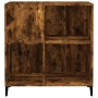 Mueble discos madera contrachapada roble ahumado 84,5x38x89 cm en Armarios y almacenamiento | Comprar online en Foru.es