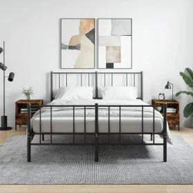 Mesita noche 2 uds madera ingeniería roble ahumado 40x35x47,5cm de vidaXL, Mesitas de noche - Ref: Foro24-827463, Precio: 60,...