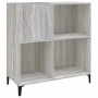 Mueble discos madera contrachapada gris Sonoma 84,5x38x89 cm en Armarios y almacenamiento | Comprar online en Foru.es