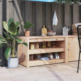 Mueble de cocina de exterior madera maciza de pino 106x55x64 cm en Armarios de cocina | Comprar online en Foru.es