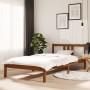 Estructura de cama madera maciza marrón miel 100x200 cm de vidaXL, Camas y somieres - Ref: Foro24-814877, Precio: 106,12 €, D...