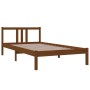 Estructura de cama madera maciza marrón miel 100x200 cm de vidaXL, Camas y somieres - Ref: Foro24-814877, Precio: 106,12 €, D...