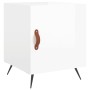 Mesita de noche madera de ingeniería blanco brillo 40x40x50 cm de vidaXL, Mesitas de noche - Ref: Foro24-827504, Precio: 37,0...