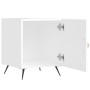 Mesita de noche madera de ingeniería blanco brillo 40x40x50 cm de vidaXL, Mesitas de noche - Ref: Foro24-827504, Precio: 37,0...