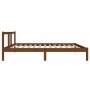 Estructura de cama madera maciza marrón miel 100x200 cm de vidaXL, Camas y somieres - Ref: Foro24-814877, Precio: 106,12 €, D...