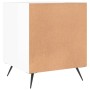 Mesita de noche madera de ingeniería blanco brillo 40x40x50 cm de vidaXL, Mesitas de noche - Ref: Foro24-827504, Precio: 37,0...