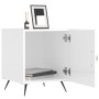 Mesita de noche madera de ingeniería blanco brillo 40x40x50 cm de vidaXL, Mesitas de noche - Ref: Foro24-827504, Precio: 37,0...