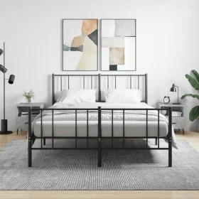 Mesita noche 2 uds madera ingeniería gris hormigón 40x35x47,5cm de vidaXL, Mesitas de noche - Ref: Foro24-827477, Precio: 58,...