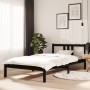 Estructura de cama madera maciza negro 100x200 cm de vidaXL, Camas y somieres - Ref: Foro24-814878, Precio: 89,20 €, Descuent...