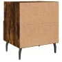 Smoked oak engineered wood bedside table 40x35x47.5 cm by vidaXL, Nightstands - Ref: Foro24-827478, Price: 44,93 €, Discount: %