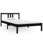 Estructura de cama madera maciza negro 100x200 cm de vidaXL, Camas y somieres - Ref: Foro24-814878, Precio: 89,20 €, Descuent...