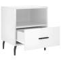 Mesita noche 2 uds madera ingeniería blanco brillo 40x35x47,5cm de vidaXL, Mesitas de noche - Ref: Foro24-827473, Precio: 61,...