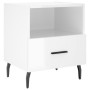 Mesita noche 2 uds madera ingeniería blanco brillo 40x35x47,5cm de vidaXL, Mesitas de noche - Ref: Foro24-827473, Precio: 61,...