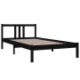 Estructura de cama madera maciza negro 100x200 cm de vidaXL, Camas y somieres - Ref: Foro24-814878, Precio: 89,20 €, Descuent...