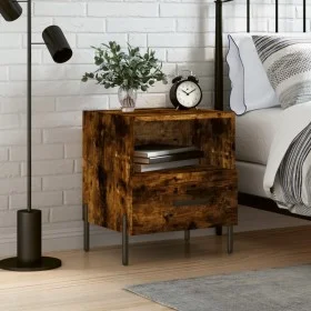 Mesita de noche madera ingeniería roble ahumado 40x35x47,5 cm de vidaXL, Mesitas de noche - Ref: Foro24-827462, Precio: 37,85...