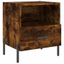Mesita de noche madera ingeniería roble ahumado 40x35x47,5 cm de vidaXL, Mesitas de noche - Ref: Foro24-827462, Precio: 38,21...