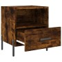 Mesita de noche madera ingeniería roble ahumado 40x35x47,5 cm de vidaXL, Mesitas de noche - Ref: Foro24-827462, Precio: 38,21...