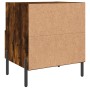Mesita de noche madera ingeniería roble ahumado 40x35x47,5 cm de vidaXL, Mesitas de noche - Ref: Foro24-827462, Precio: 38,21...