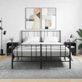 Bedside tables 2 units engineered wood black 40x35x47.5 cm by vidaXL, Nightstands - Ref: Foro24-827487, Price: 87,45 €, Disco...