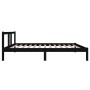 Estructura de cama madera maciza negro 100x200 cm de vidaXL, Camas y somieres - Ref: Foro24-814878, Precio: 89,20 €, Descuent...