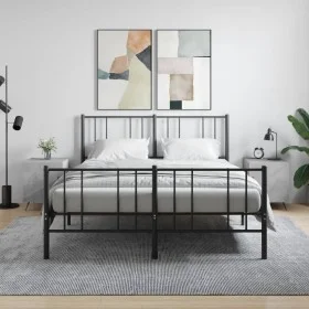 Mesitas noche 2 uds madera ingeniería gris hormigón 40x40x50 cm de vidaXL, Mesitas de noche - Ref: Foro24-827509, Precio: 48,...