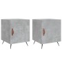 Mesitas noche 2 uds madera ingeniería gris hormigón 40x40x50 cm de vidaXL, Mesitas de noche - Ref: Foro24-827509, Precio: 48,...