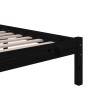Estructura de cama madera maciza negro 100x200 cm de vidaXL, Camas y somieres - Ref: Foro24-814878, Precio: 89,20 €, Descuent...