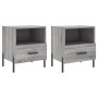Mesitas noche 2 uds madera ingeniería gris Sonoma 40x35x47,5 cm de vidaXL, Mesitas de noche - Ref: Foro24-827465, Precio: 63,...
