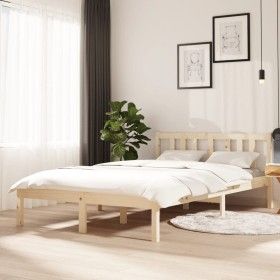 Estructura de cama madera maciza 120x200 cm de vidaXL, Camas y somieres - Ref: Foro24-814879, Precio: 96,01 €, Descuento: %