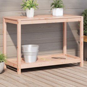 Mesa de plantación y estante madera maciza Douglas 108x50x75 cm en Soportes para macetas | Comprar online en Foru.es