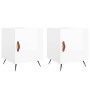 Mesitas noche 2 uds madera ingeniería blanco brillo 40x40x50 cm de vidaXL, Mesitas de noche - Ref: Foro24-827505, Precio: 53,...
