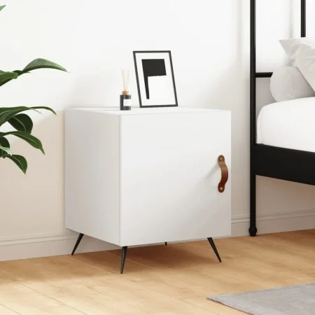 Mesita de noche madera de ingeniería blanco 40x40x50 cm de vidaXL, Mesitas de noche - Ref: Foro24-827500, Precio: 29,33 €, De...