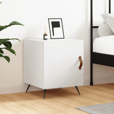 Mesita de noche madera de ingeniería blanco 40x40x50 cm de vidaXL, Mesitas de noche - Ref: Foro24-827500, Precio: 29,57 €, De...