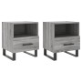 Mesitas noche 2 uds madera ingeniería gris Sonoma 40x35x47,5 cm de vidaXL, Mesitas de noche - Ref: Foro24-827497, Precio: 87,...
