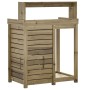 Mesa plantación con estantes madera impregnada 82,5x50x109,5 cm en Soportes para macetas | Comprar online en Foru.es