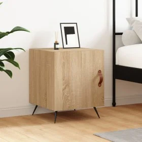 Mesita de noche madera de ingeniería roble Sonoma 40x40x50 cm de vidaXL, Mesitas de noche - Ref: Foro24-827506, Precio: 38,64...