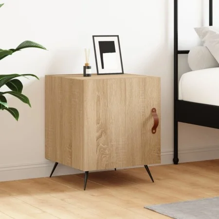 Mesita de noche madera de ingeniería roble Sonoma 40x40x50 cm de vidaXL, Mesitas de noche - Ref: Foro24-827506, Precio: 38,64...