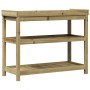Mesa plantación con estantes madera impregnada 108x45x86,5 cm en Soportes para macetas | Comprar online en Foru.es