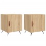Mesitas noche 2 uds madera ingeniería roble Sonoma 40x40x50 cm de vidaXL, Mesitas de noche - Ref: Foro24-827507, Precio: 48,5...