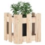 Jardinera con diseño de valla madera maciza de pino 30x30x30 cm en Macetas y jardineras | Comprar online en Foru.es