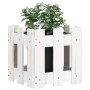 Jardinera diseño de valla madera maciza pino blanca 30x30x30 cm en Macetas y jardineras | Comprar online en Foru.es