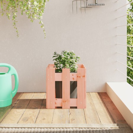 Jardinera con diseño de valla madera maciza Douglas 30x30x30 cm en Macetas y jardineras | Comprar online en Foru.es