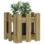 Jardinera diseño de valla madera de pino impregnada 30x30x30 cm en Macetas y jardineras | Comprar online en Foru.es