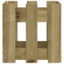 Jardinera diseño de valla madera de pino impregnada 30x30x30 cm en Macetas y jardineras | Comprar online en Foru.es