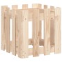 Jardinera con diseño de valla madera maciza de pino 40x40x40 cm en Macetas y jardineras | Comprar online en Foru.es